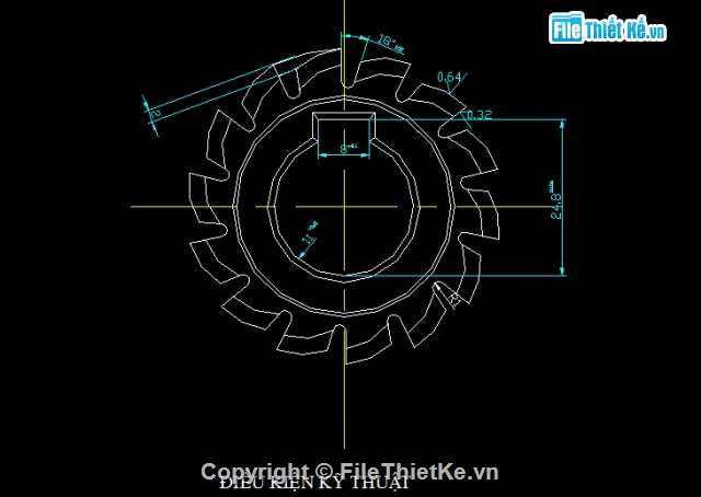 Bản vẽ,Bản vẽ autocad,dao phay lăn răng